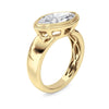 LAB GROWN MARQUISE DIAMOND 3.02ct BEZEL SOLITAIRE ENGAGEMENT RING