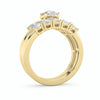 LAB GROWN OVAL DIAMONDS 2 1/2ctw TWO PIECE WEDDING SET