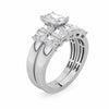 LAB GROWN RADIANT DIAMONDS 2 1/2ctw TWO PIECE WEDDING SET