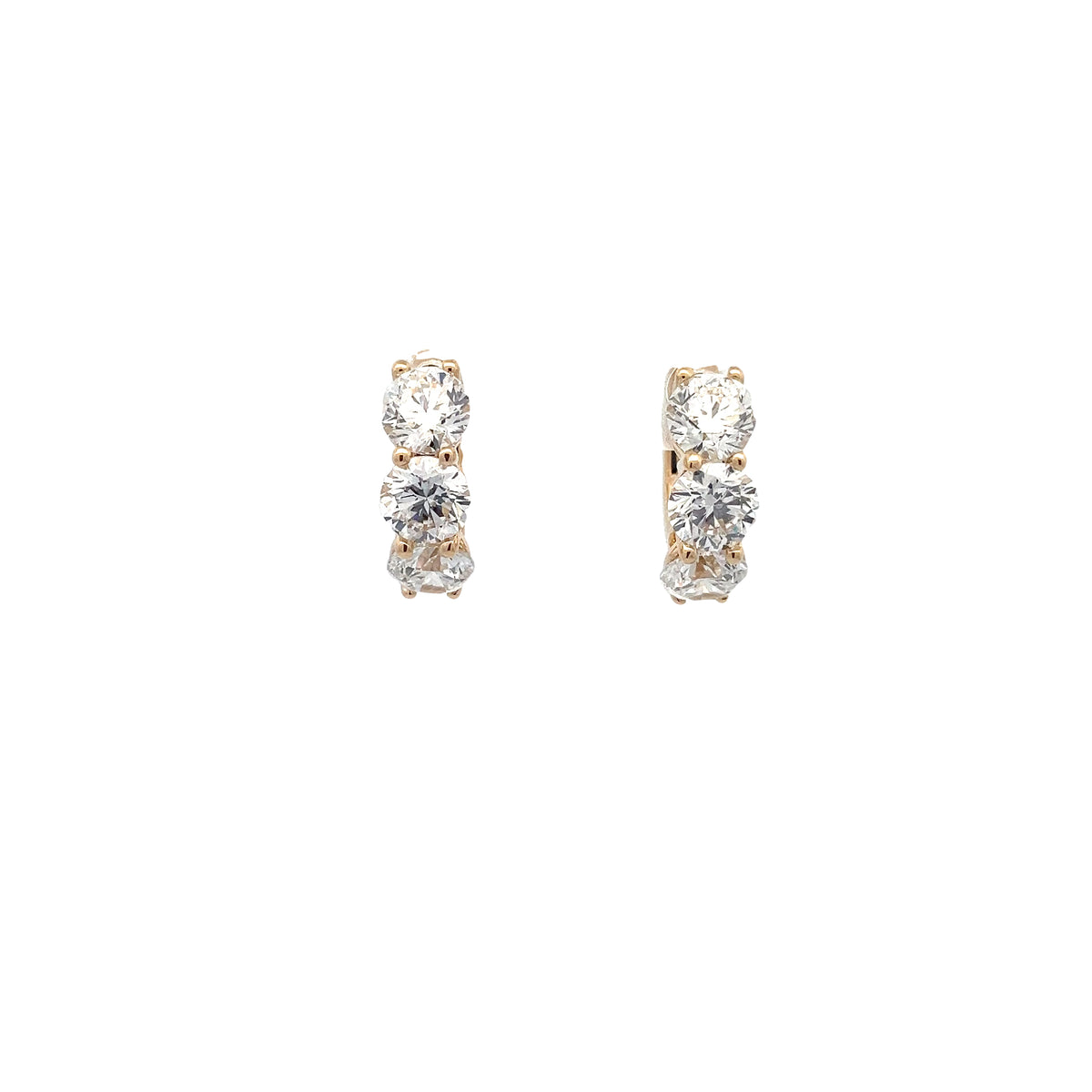 LAB GROWN ROUND DIAMONDS 1.87CTW HOOP EARRINGS