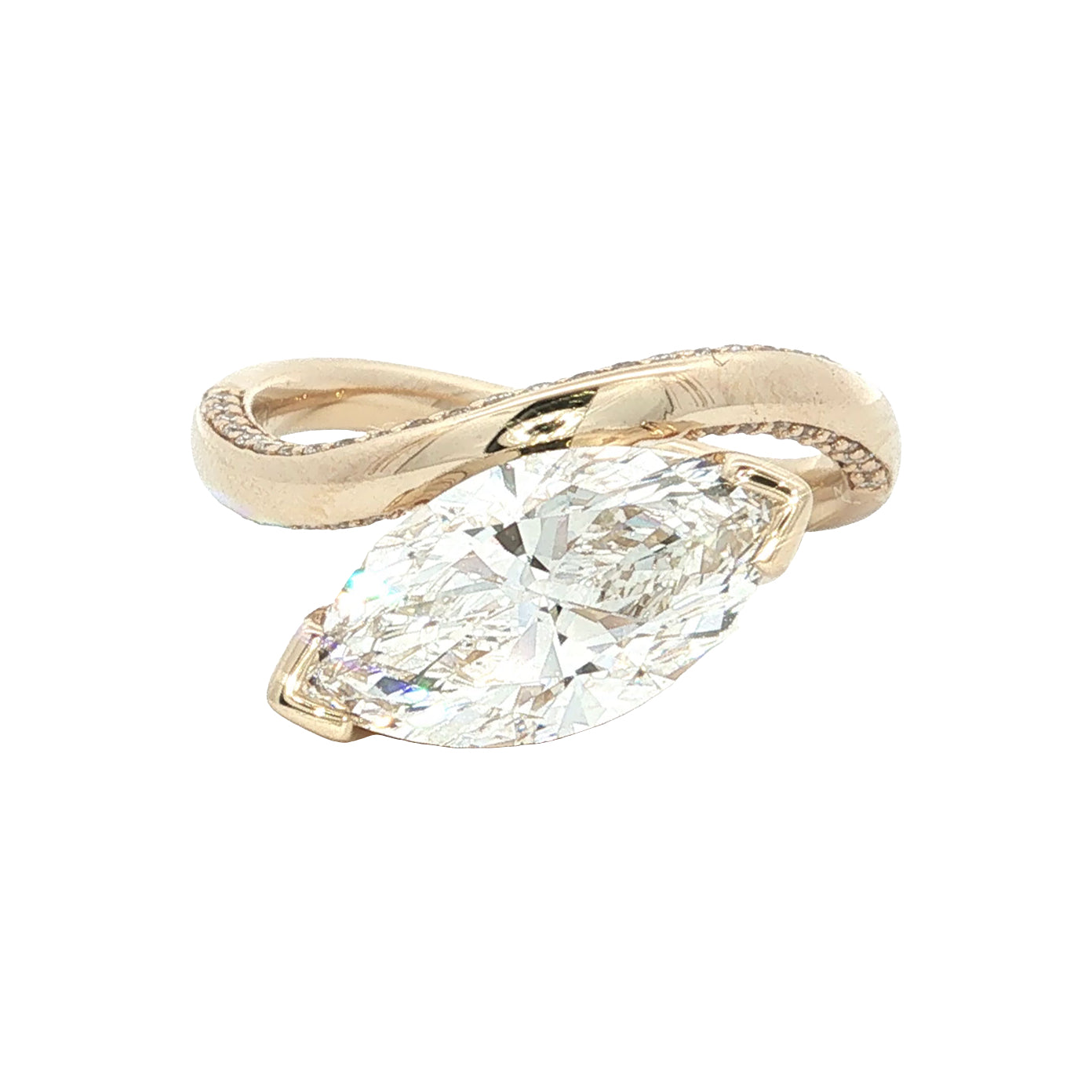 2.75 CTW Marquise Lab-Grown Diamond Bypass Engagement Ring