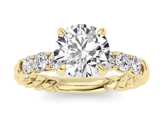 LAB GROWN ROUND DIAMONDS 2ctw PRONG EST BRAID RING