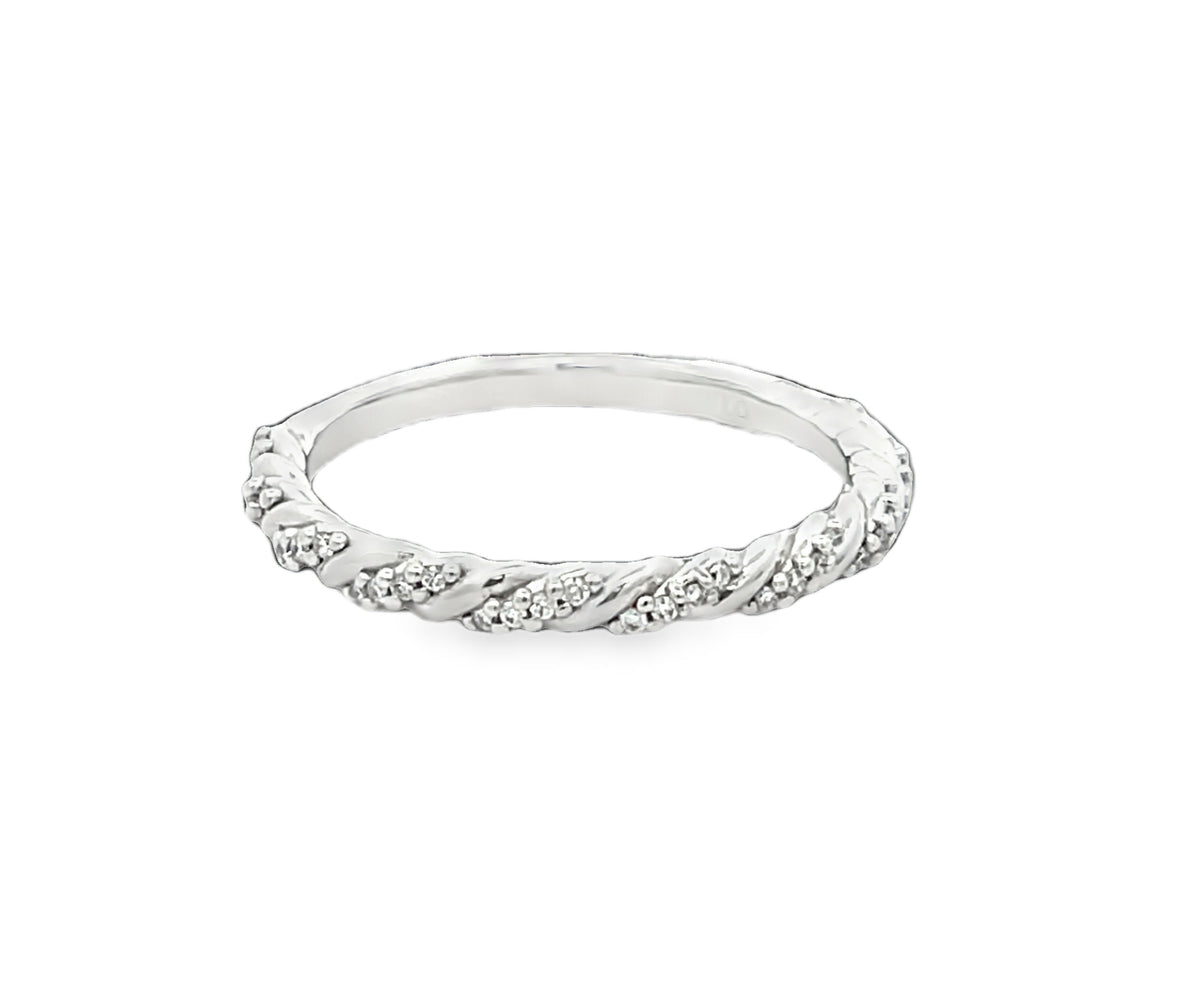 LAB GROWN ROUND DIAMONDS 1/10ctw ROPE BAND