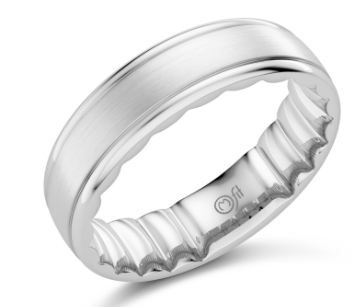 Precious Metal Wedding Bands-WHITE GOLD
