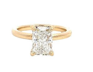 LAB GROWN RADIANT & ROUND DIAMONDS 2.21ctw SOLITAIRE ENGAGEMENT RING