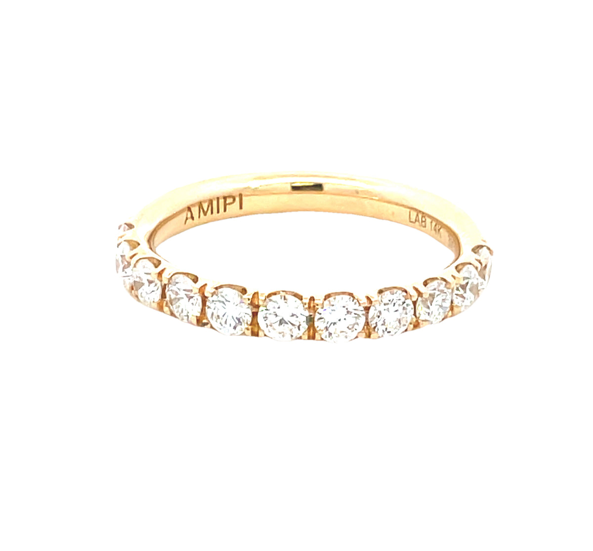 LAB GROWN ROUND DIAMONDS 0.79CTW PRONG SET BAND
