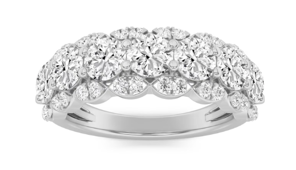 LAB GROWN ROUND DIAMONDS 2ctW PRONG SET RING