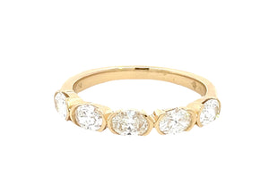 LAB GROWN OVAL DIAMONDS 1ctw HALF BEZEL BAND