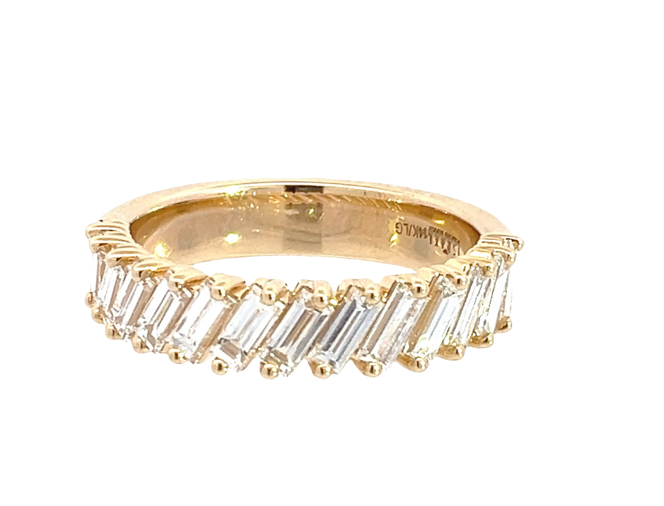 LAB GROWN BAGUETTE DIAMONDS 1.26ctw ANGLED PRONG SET BAND