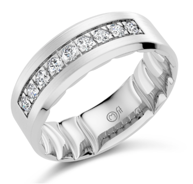 PRECIOUS METAL WEDDING BANDS-DIAMOND