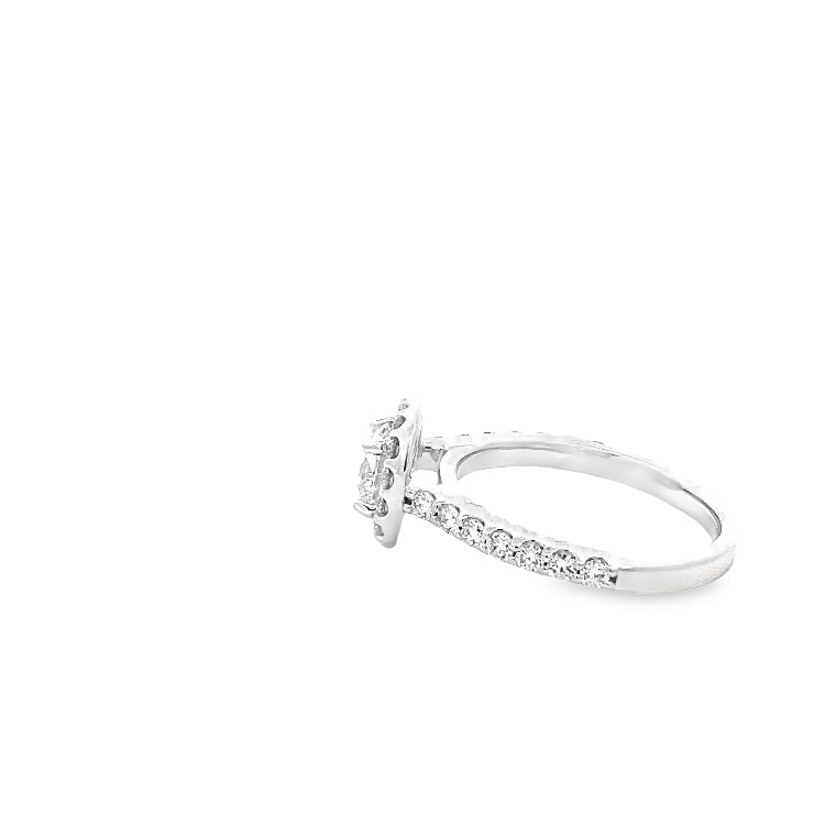 LAB GROWN ROUND DIAMONDS 1.35ctw HALO RING