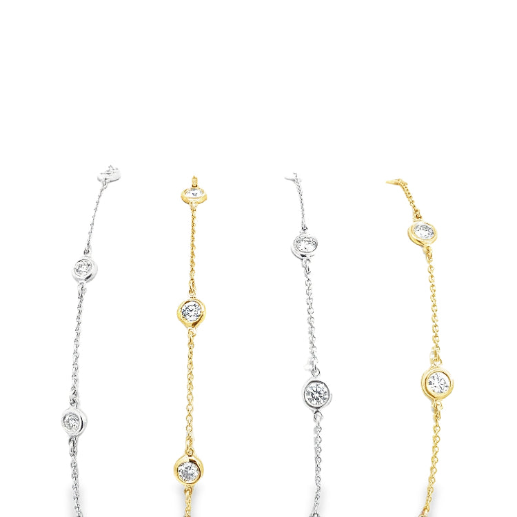 LAB GROWN ROUND DIAMONDS 0.56CTW BEZEL SET BRACELET