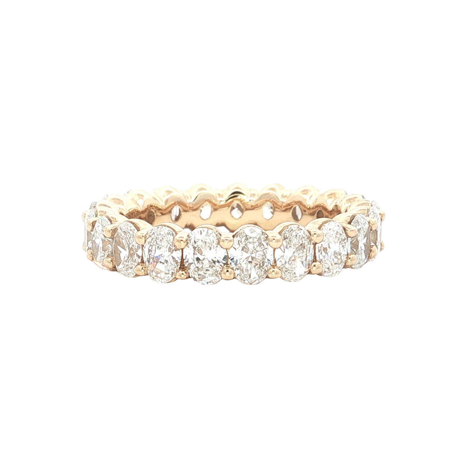 LAB GROWN OVAL DIAMONDS 3.06ctw ETERNITY BAND