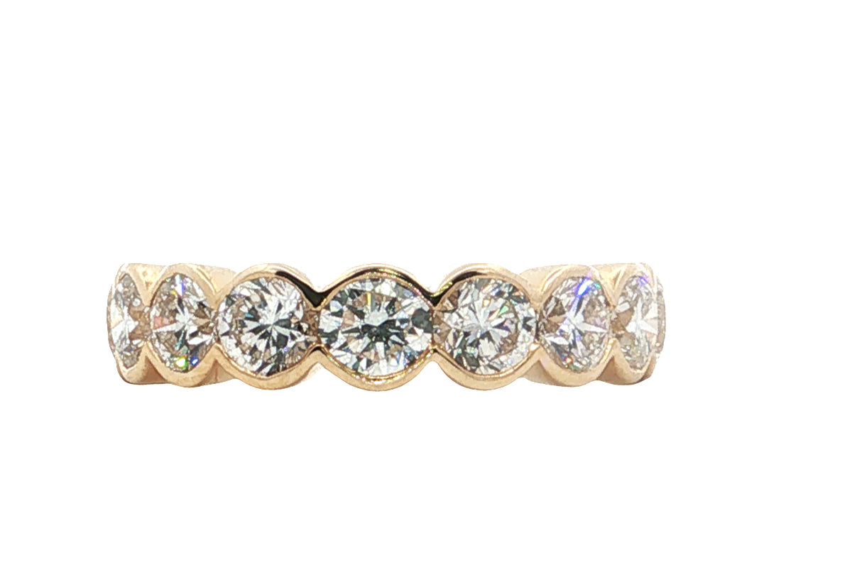 LAB GROWN ROUND DIAMONDS 2.09ctw BEZEL BAND