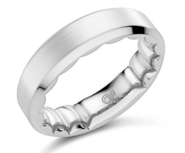 Precious Metal Wedding Bands-WHITE GOLD