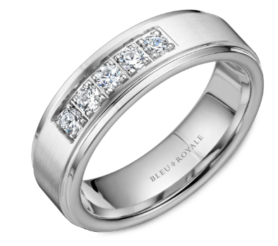 PRECIOUS METAL WEDDING BANDS-DIAMOND