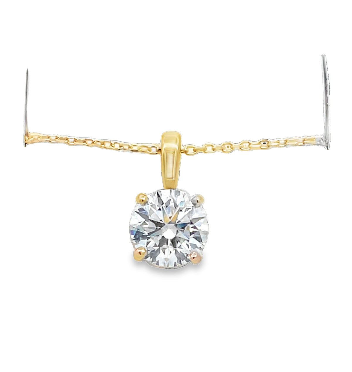 LAB GROWN ROUND DIAMOND 1.51ct SOLITAIRE PENDANT