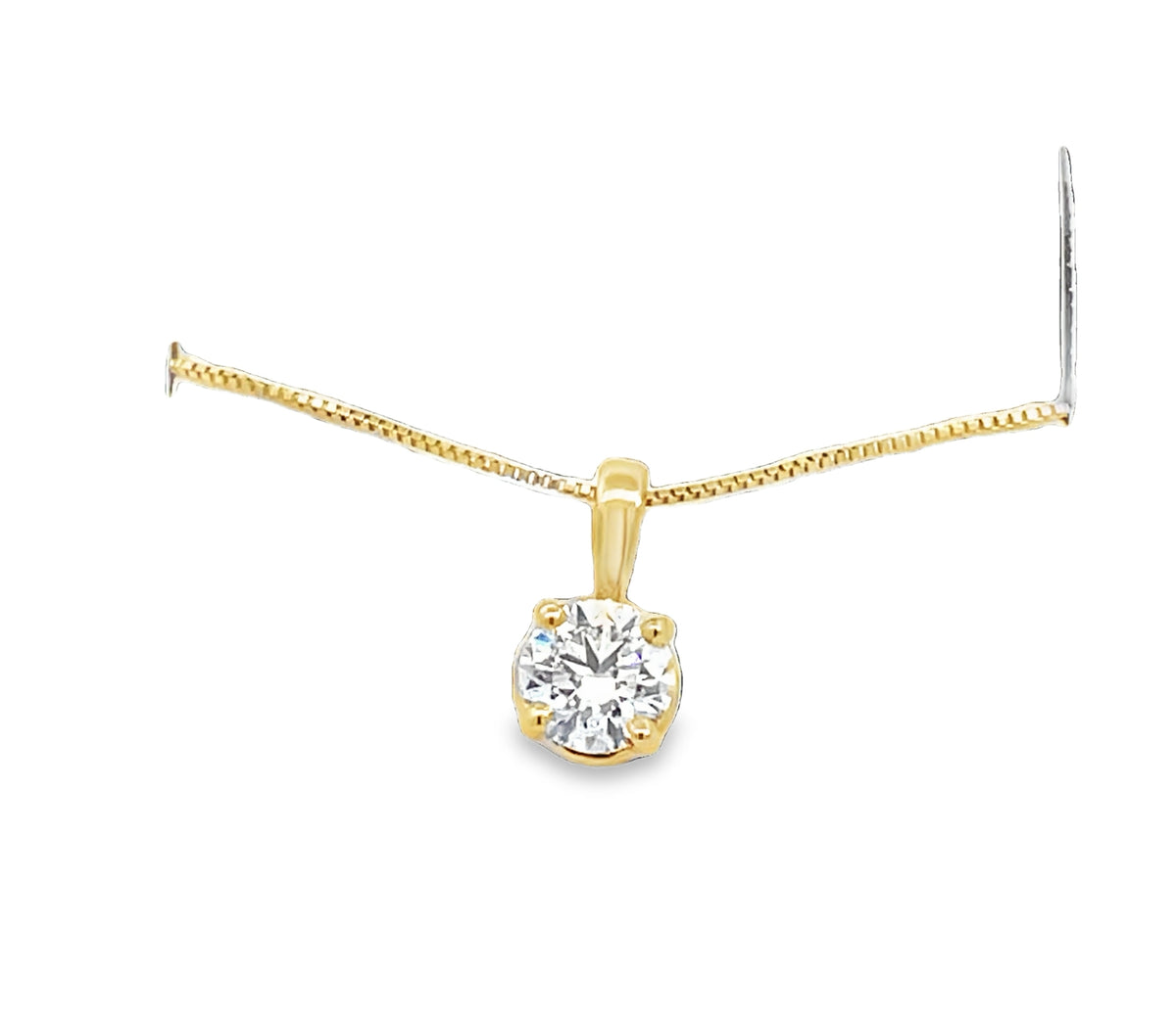 LAB GROWN ROUND DIAMOND 0.50CT SOLITAIRE DROP PENDANT
