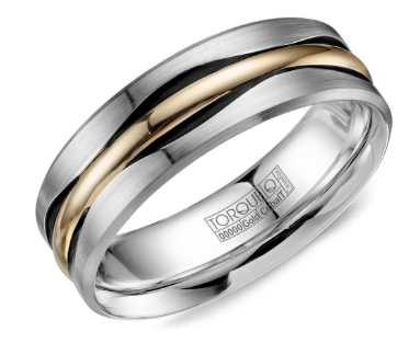 Alternative Metal Wedding Bands-Mixed Metal