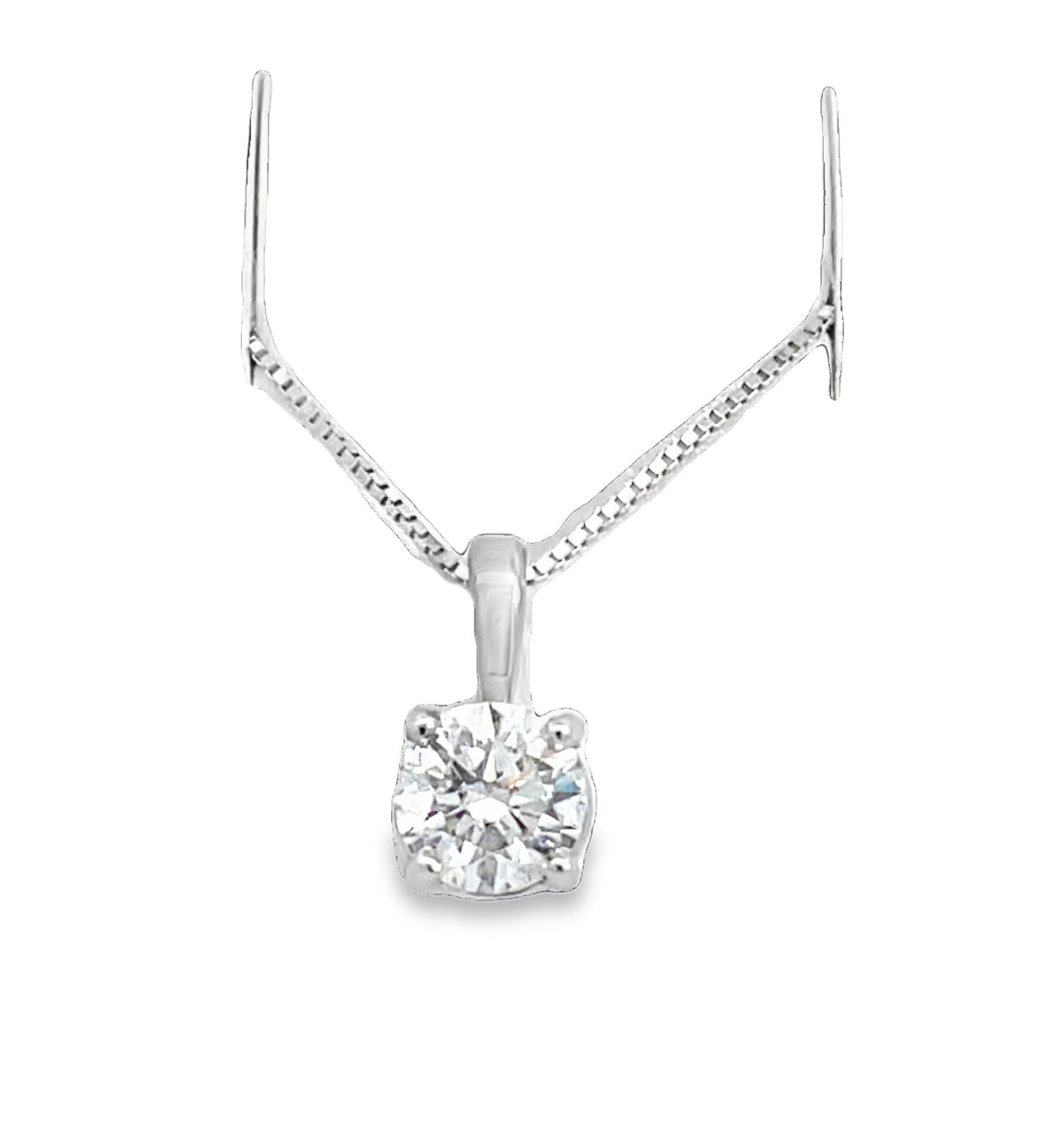 LAB GROWN ROUND DIAMOND 3.04CTW DROP PENDANT