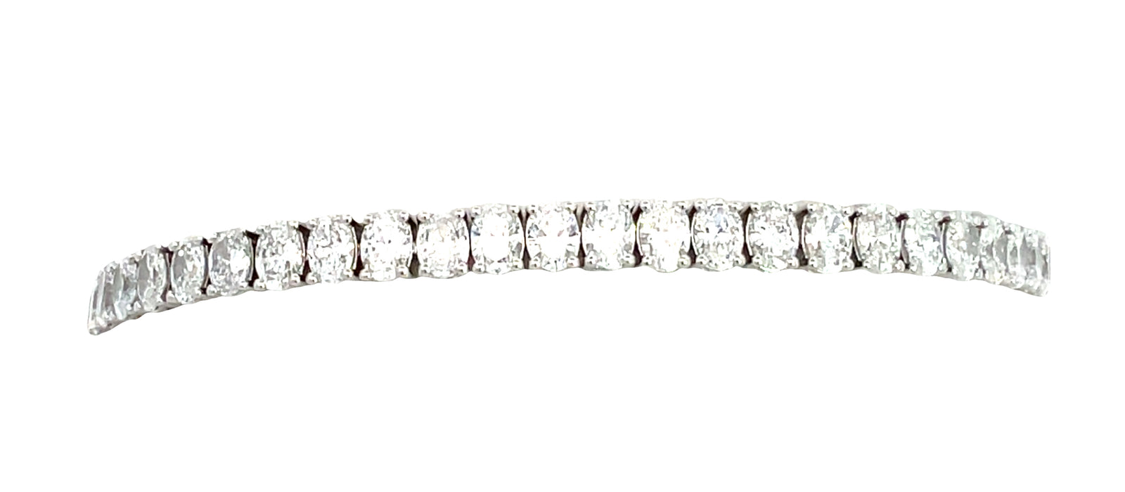 LAB GROWN OVAL DIAMONDS 13.5CTW TENNIS NECKLACE