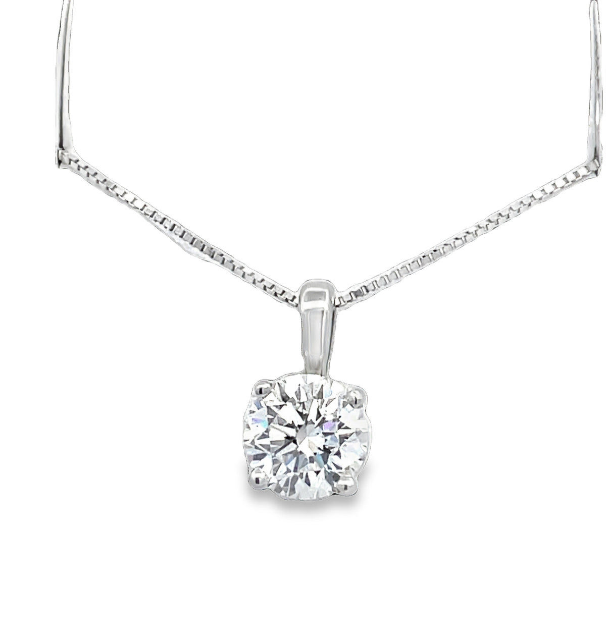 LAB GROWN ROUND DIAMOND 1.04ct SOLITAIRE PENDANT