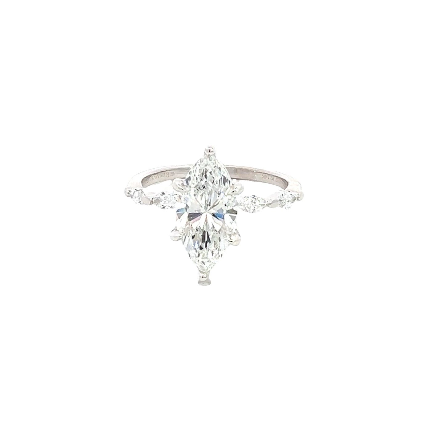 LAB GROWN MARQUISE DIAMONDS 2 1/4ctw PRONG SET RING