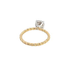 LG ROUND 1.31CTW ROPE SOLITAIRE RING