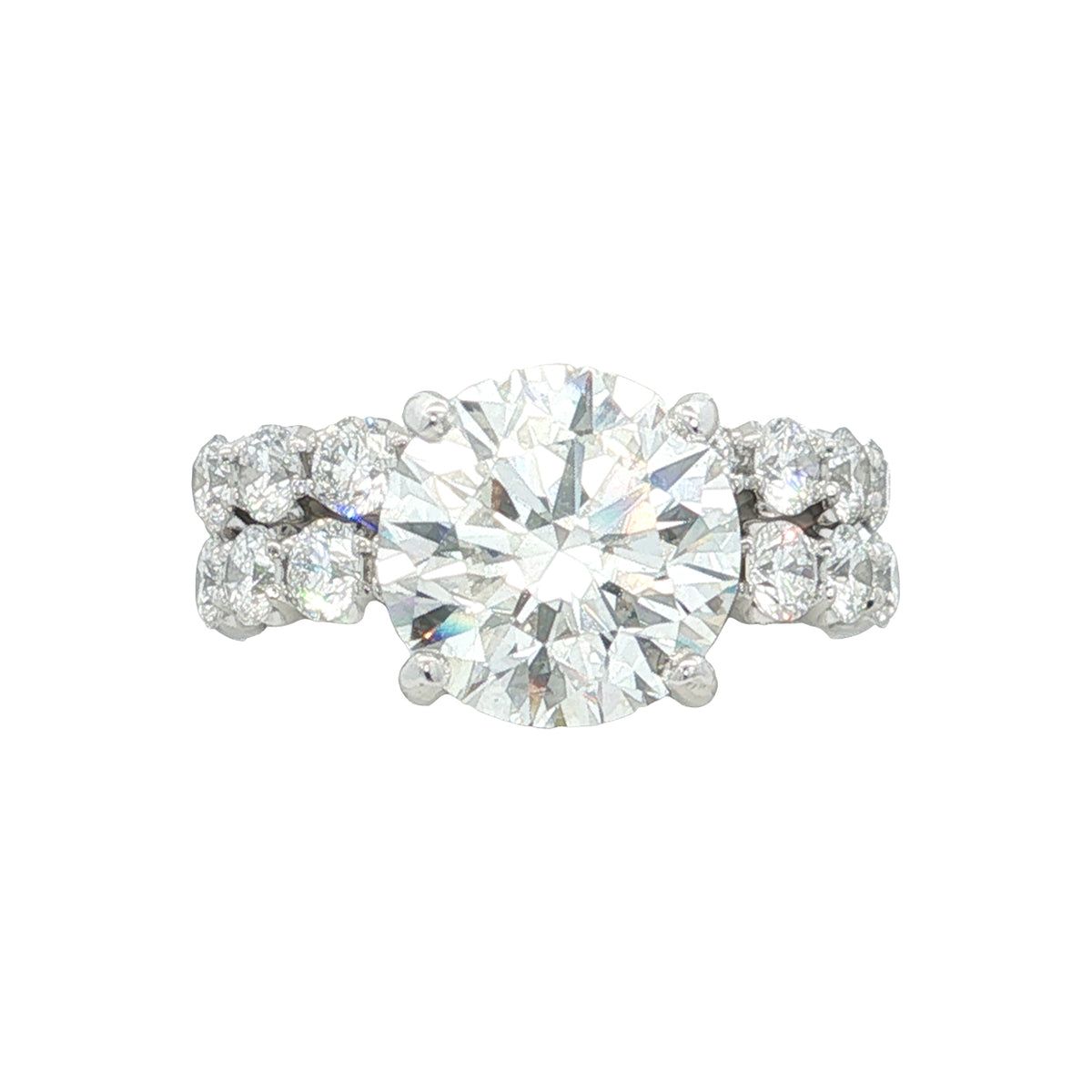 LAB GROWN ROUND DIAMONDS 5.50ctw TWO PIECE WEDDING SET