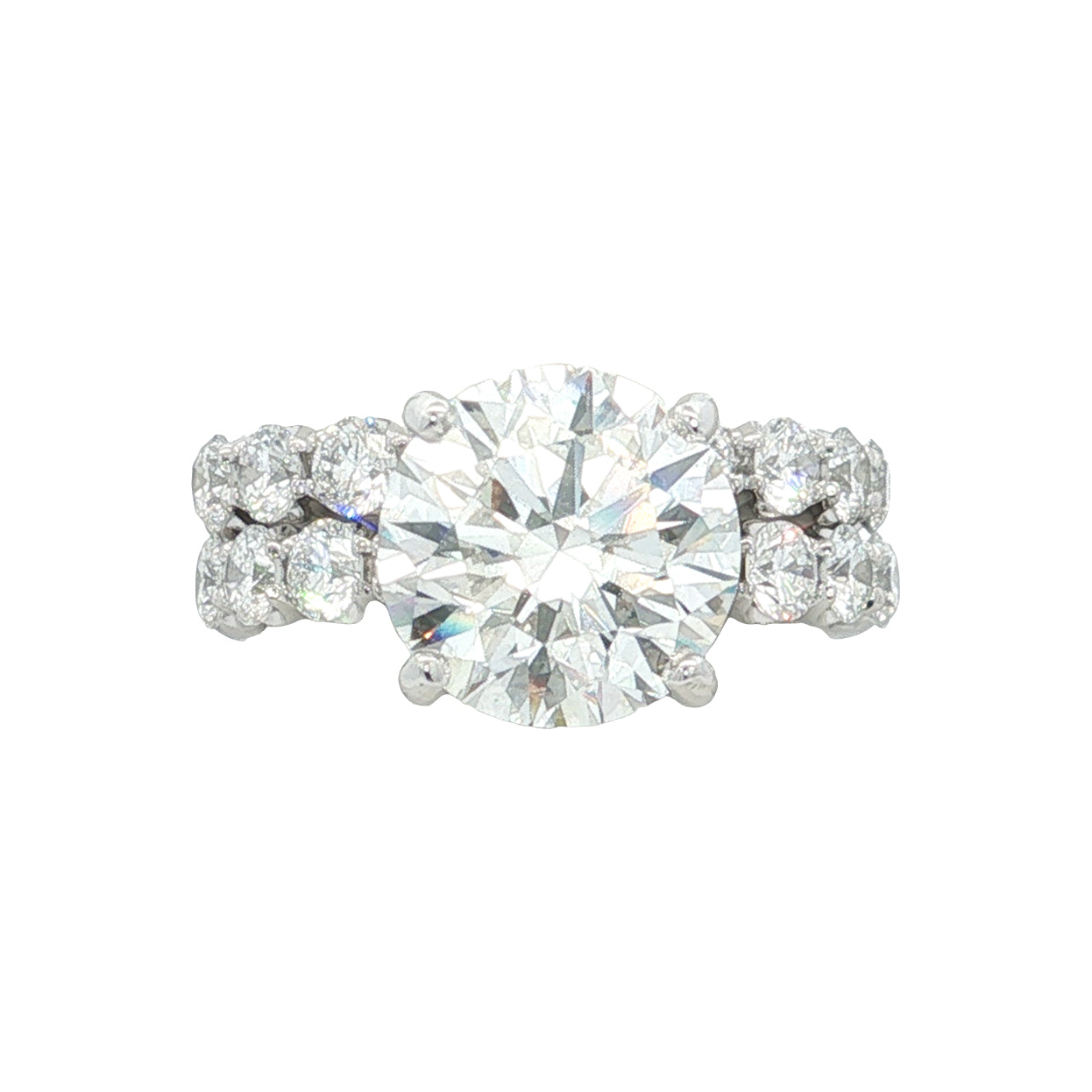 LAB GROWN ROUND DIAMONDS 5.50ctw TWO PIECE WEDDING SET