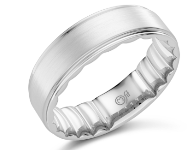Precious Metal Wedding Bands-WHITE GOLD