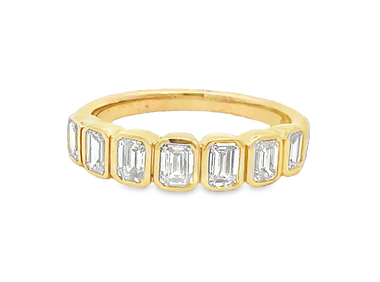 LAB GROWN EMERALD DIAMONDS 1.25CTW BEZEL SET BAND