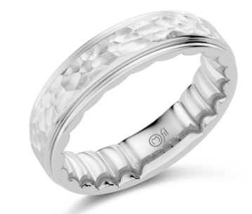 Precious Metal Wedding Bands-WHITE GOLD