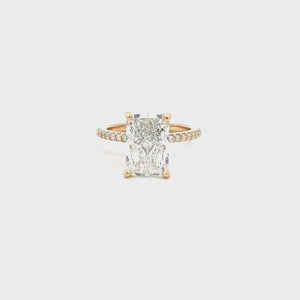 LAB GROWN RADIANT DIAMOND 4.36ctw PRONG SET RING