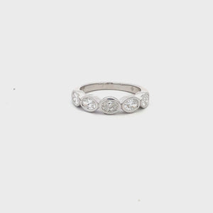 LAB GROWN OVAL DIAMONDS 1ctw BEZEL SET BAND