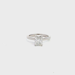 LAB GROWN RADIANT & ROUND DIAMONDS 1.70ctw SOLITAIRE ENGAGEMENT RING