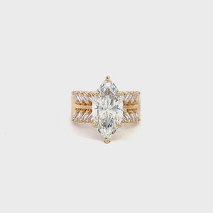LAB GROWN MARQUISE AND BAGUETTE DIAMONDS 5ctw CUSTOM RING